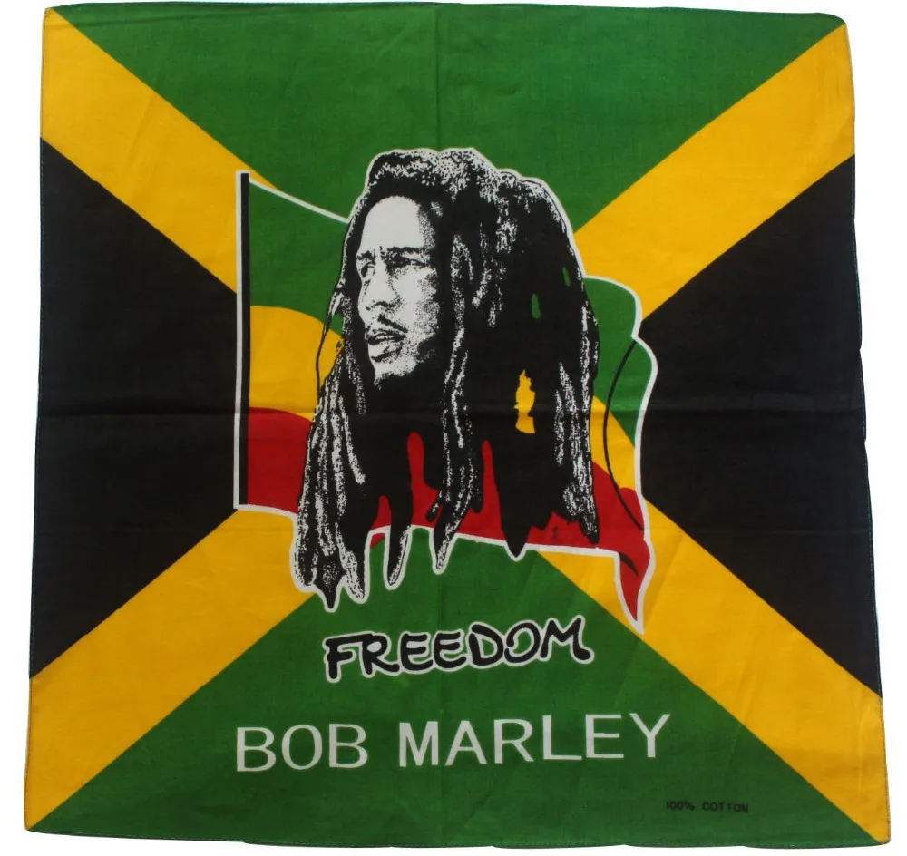 FOXMOTHER Hip Hop Punk Cotton Reggae Jamaica Green Weed Leaf Bandana Headwear For Mens - Цвет: K