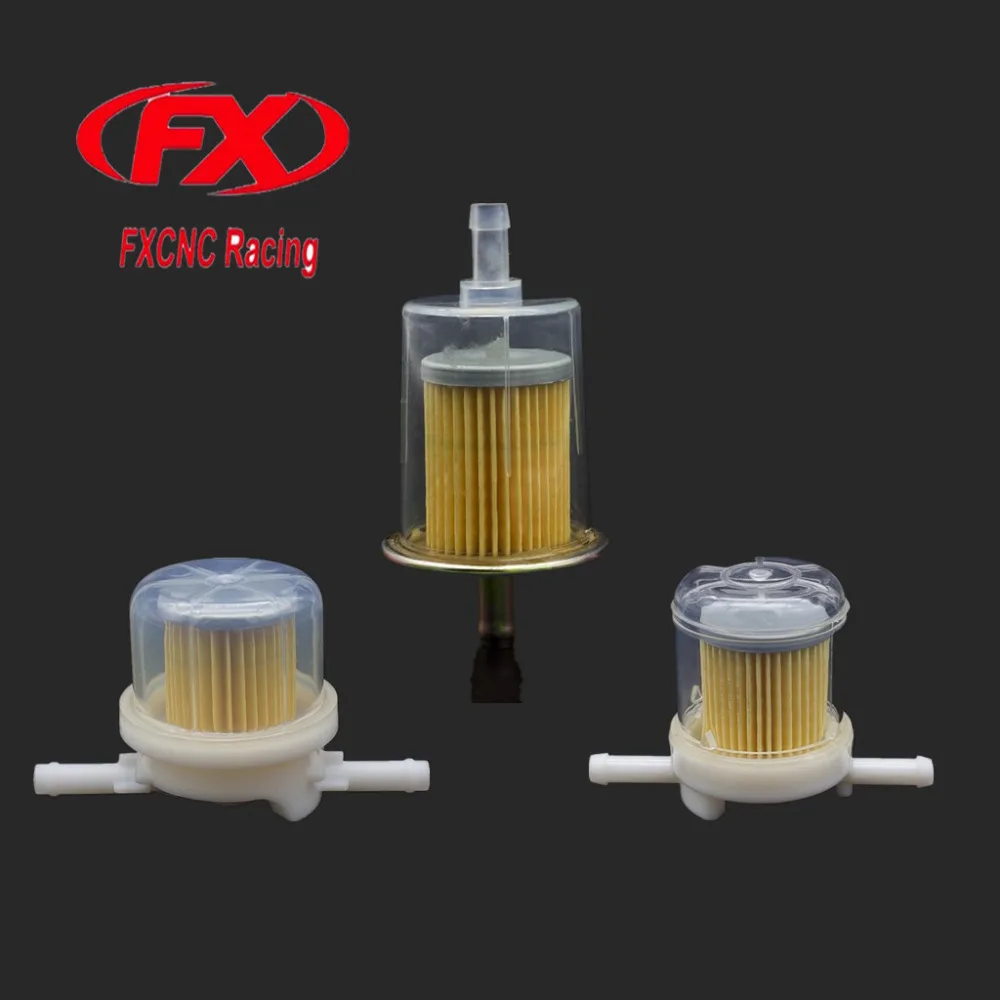 FX CNC 1x Universal Gasoline Filter Fuel Filter Gas Clear Inline 1/4" 6
