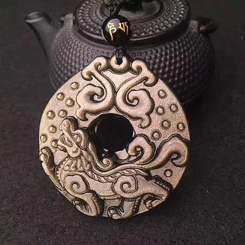 

Natural obsidian pendant obsidian ice color obsidian ice crystal obsidian cemetery stone unicorn pendant