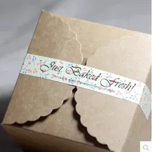 60 шт деревенский "просто запеченный свежий" пломба-наклейка для подарка наклейка для пекарни печенья мешок коробка шоколадных конфет Ремесло Упаковка украшения