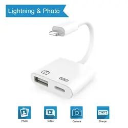 10X Горячая продажа для Lightning USB 3 камера Reader адаптер OTG синхронизации данных зарядный кабель для iPhone X 8 7 7 plus 6 6 S для iPhone iPad