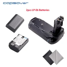 Capsaver bg-1t вертикальный Батарейная ручка держатель с 2 шт. LP-E6 Батареи для Canon EOS 70D 80d Замена для BG-E14 Батарея комплект