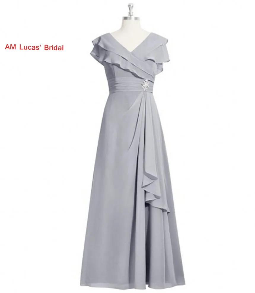 

Simple Long Evening Dresses Cap Sleeve Floor Length Formal Gowns For Wedding Party Dress Communion