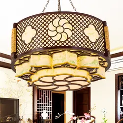 Деревянный Отель подвесной светильник ресторан лобби круглый проекта подвесные светильники благоприятный облака гостиная лампы Z1159 ZAG505