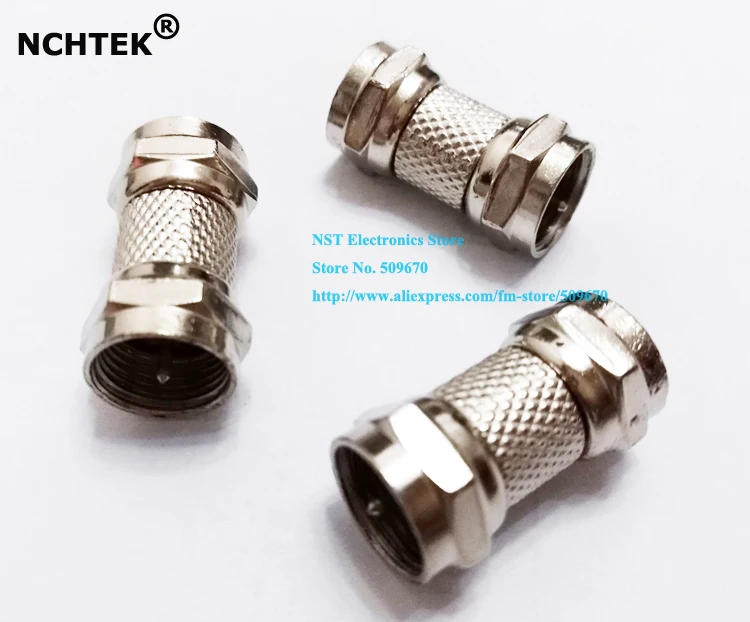 

NCHTEK F-Type Male to Male Coaxial Coupler Adapter M/M Connector/Free Shipping/30PCS