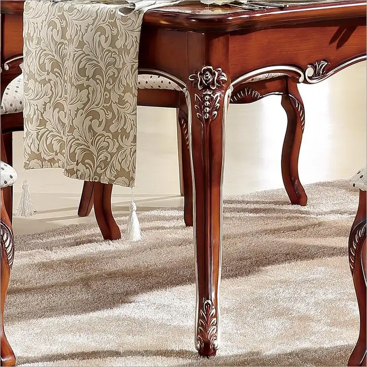 Antique Style Italian Dining Table, 100% Solid Wood Italy Style Luxury Dining Table p10236