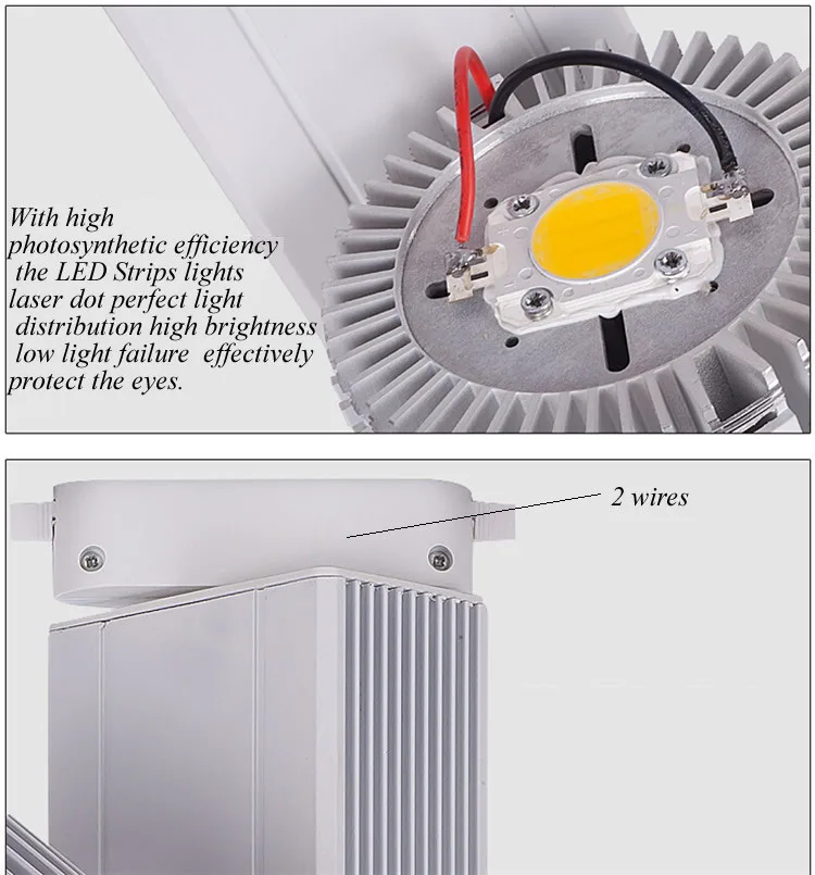 Faixa de Luz Luzes do Trilho para Roupas Fonte Spotlight Pingente Loja Luz Pista Ac85-265v Spotlighting Cob Led 20w 9 20w luzes do trilho para roupas pingente