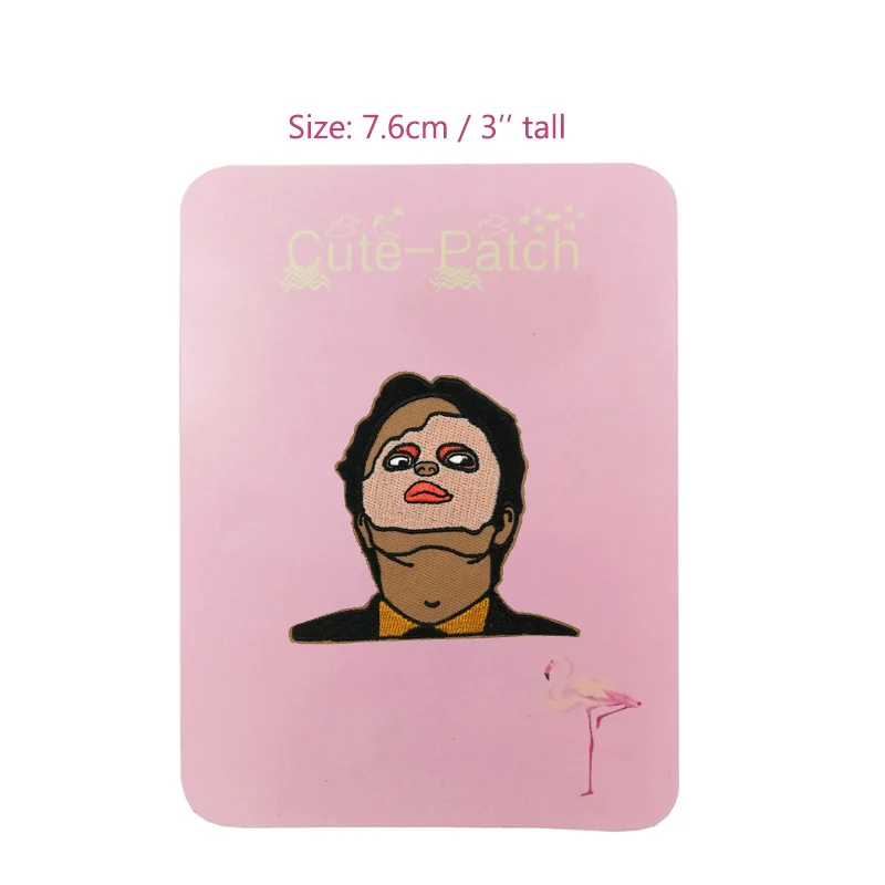 

The office Dwight Schrute Mask Enamel Hat Deco Embroidered NEW IRON ON and SEW ON Patches for clothing TV Show Tshirt DIY