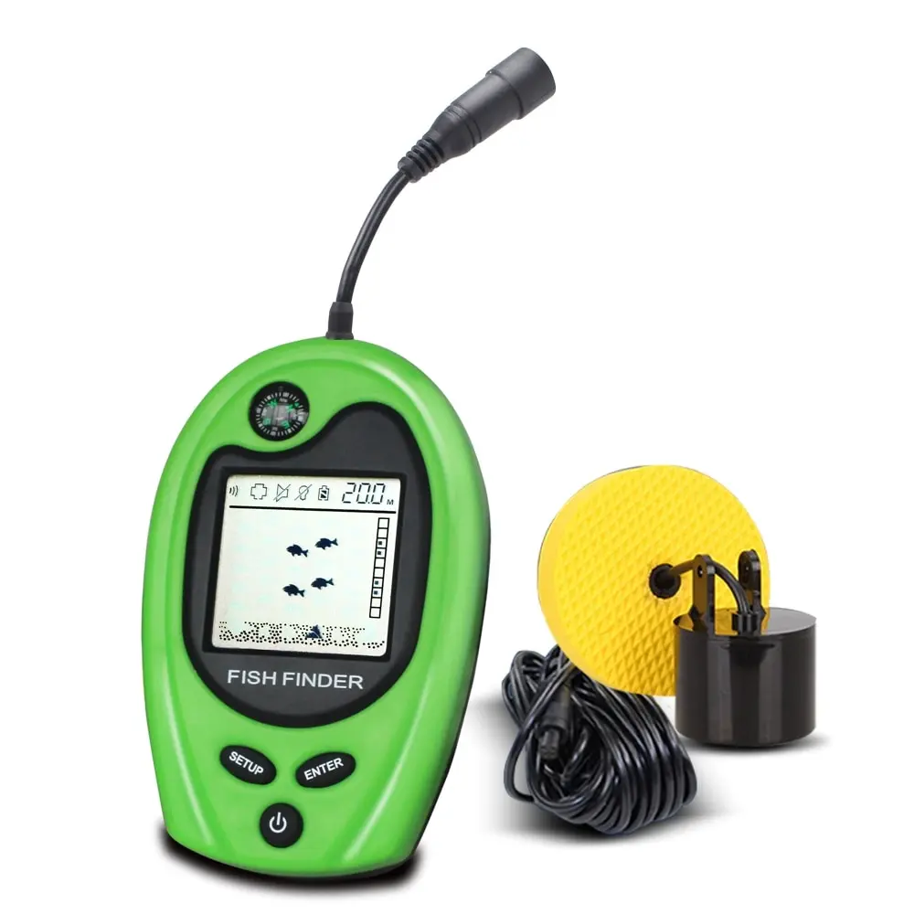 محظوظ FF818 المحمولة السلكية صياد السمك أسلم الأسماك إنذار Fishfinder 100 M الصيد صدى أسلم كاشف الأسماك Pesca
