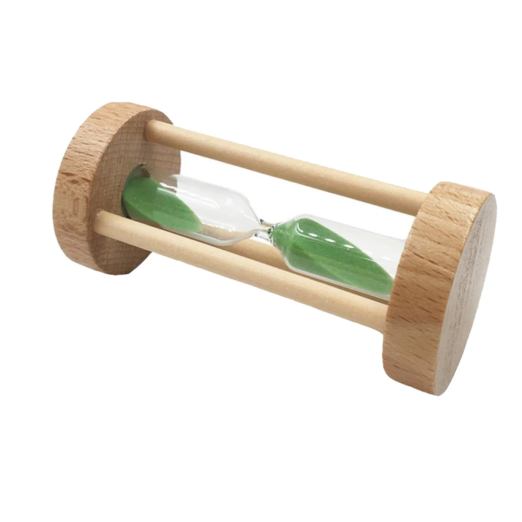 1Pcs 3minutes Wooden Frame Colorful Hourglass Sandglass Sand Clock Timers Kitchen Egg Cooking Timer Counts Watch