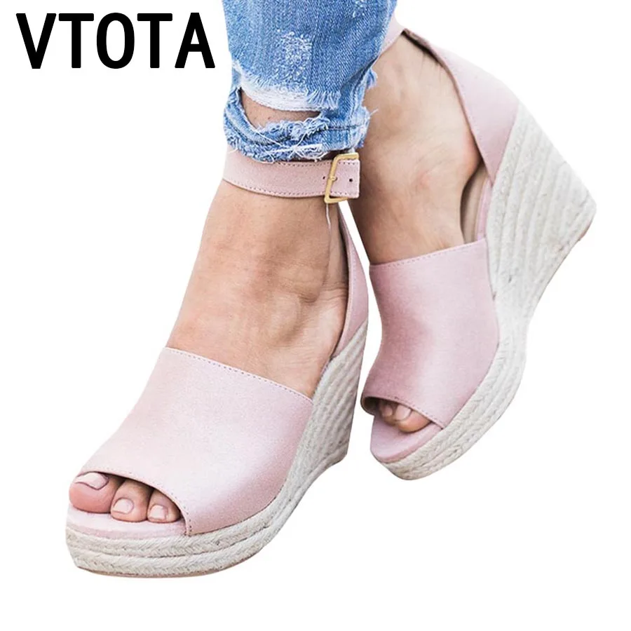 Aliexpress Buy VTOTA Plus Size 34 43 Summer Peep Toe scarpe Aliexpress Buy Plus VTOTA Plus Buy Size 34 43 Summer Peep Toe scarpe 3d545f