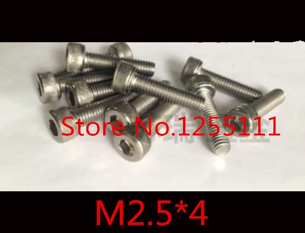 

20pcs/lot DIN912 m2.5*4 M2.5 x 4 Titanium TA2 hex socket cap head screw