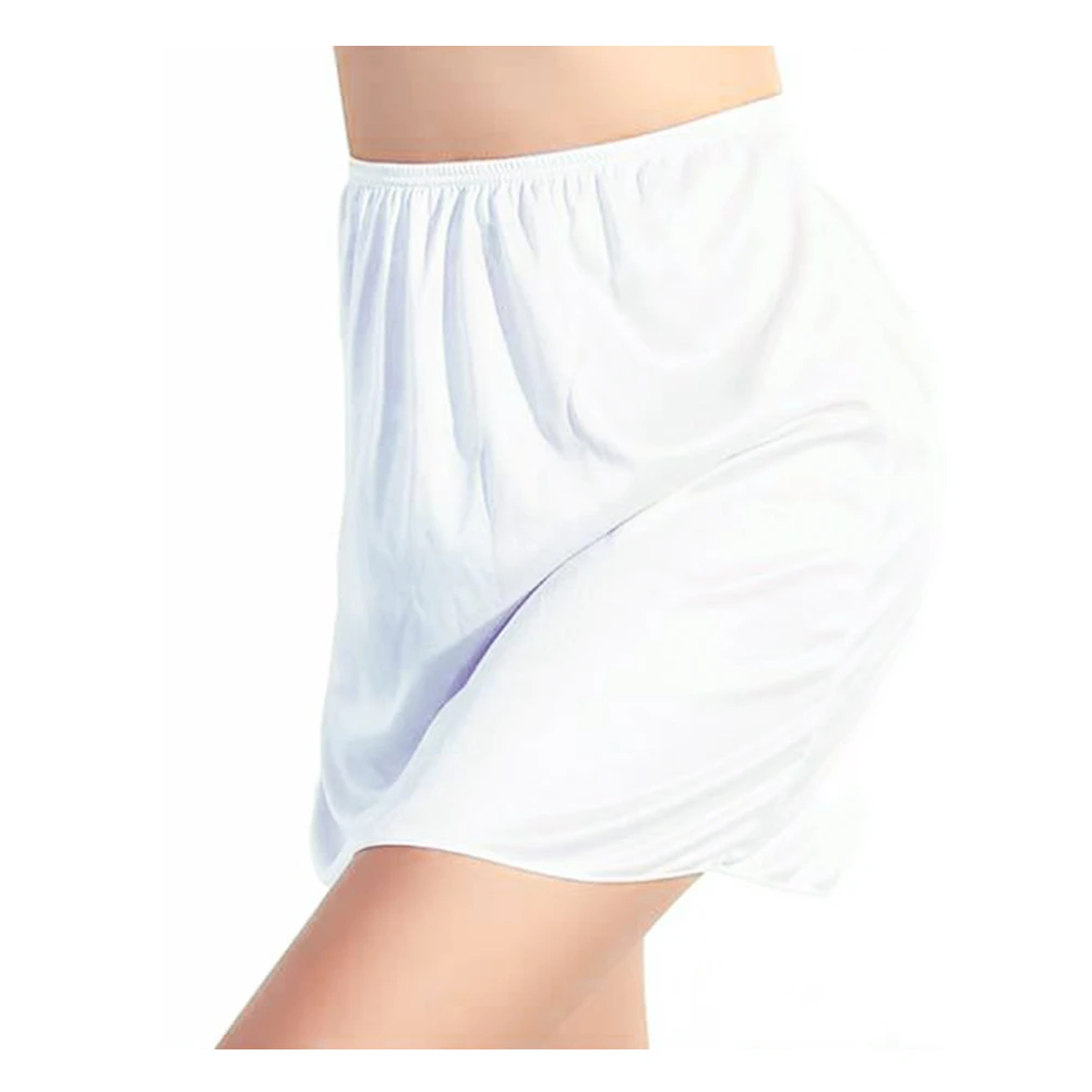 Women Inner Wear Skirt 1 Layer Elastic Waist Short Petticoat Stretch Satin Short Half Slip Petticoat Lingerie Accessories Hot