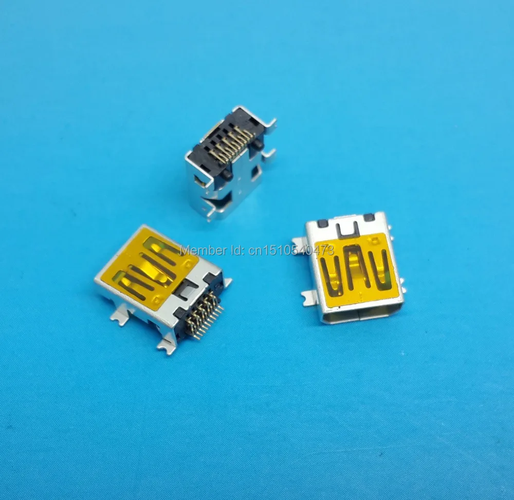 30Pcs Mini USB 10Pin Female Socket SMT Type PCB Soldering Connectorsin