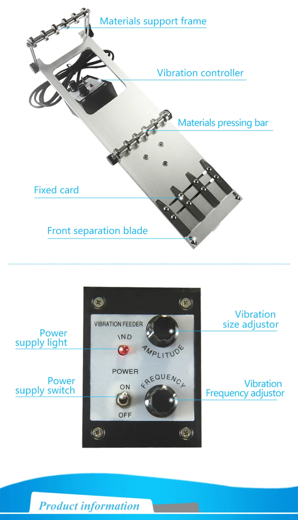 Manufacturer 220V Electric SMT feeder,smt tape vibrate Feeder,vibration feeder For Pick And Place Machine 5 tubes