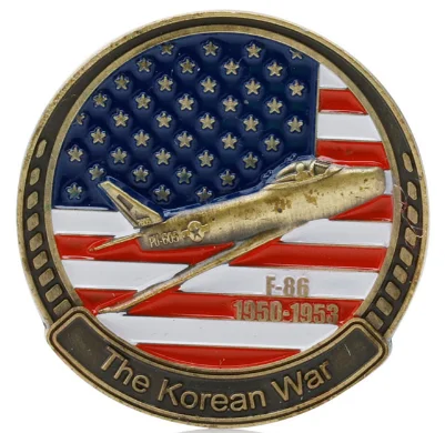 

F-86 BOMBERS- KOREAN WAR "THE FORGOTTEN WAR 38TH THE PARALLEL CHALLENG COINS 100Pcs/Lot DHL FREE SHIPPING