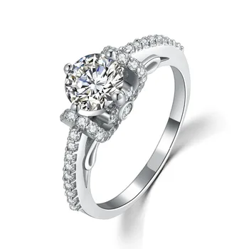 

New Design 1Ct Engagement Ring Solid 925 Sterling Silver Proposal Ring White Gold Color New Arrival Jewelry