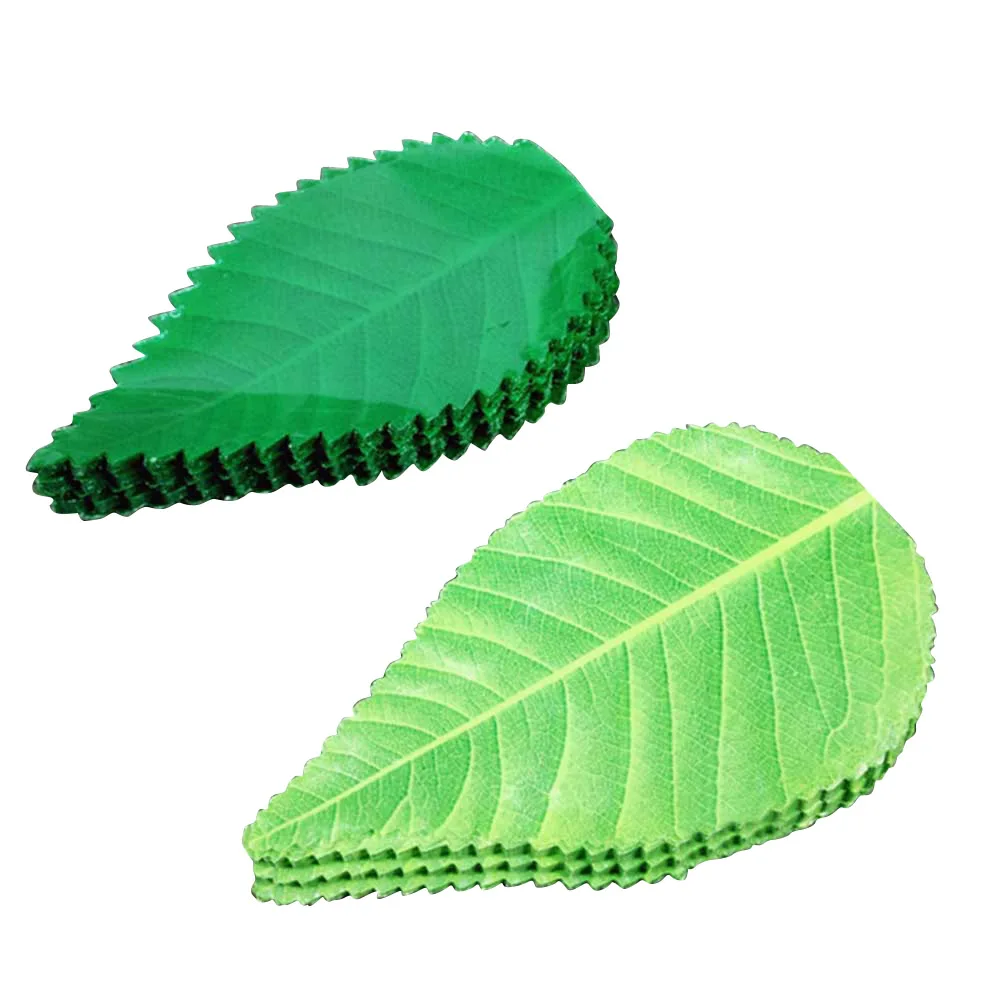 

200pcs Green leaf Japanese food sushi decoration leaves sushi grass mountain-shaped rubber leaf sashimi decor Tools