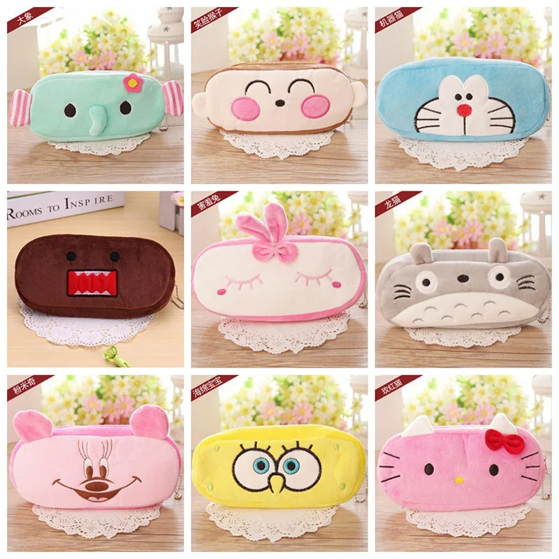 Plush Wallet Best Selling Cartoon Animal Large Capacity Pencil Bag Student Stationery Box Storage Bag Plush 2