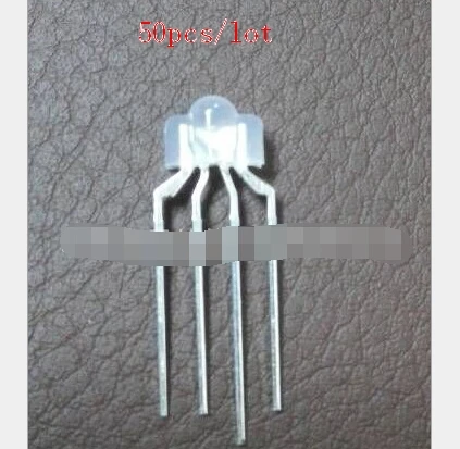

50pcs Diffused Through Hole 3MM RGB LED Diode For Cherry MX switches etc Common Anode 4pins