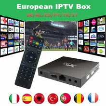 X96 Android 6.0 S905X 1 GB/8 GB Smart TV BOX Italie Allemagne Turquie espagne Portugal Européenne IPTV 3500 Vivre Payer TV Vod X96 IPTV boîte
