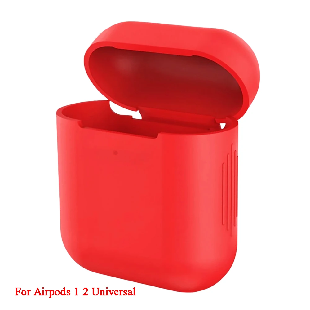 Мягкий силиконовый чехол для Apple Airpods противоударный чехол для AirPod 2 1 чехол s ультратонкий протектор чехол для наушников - Цвет: Red 2