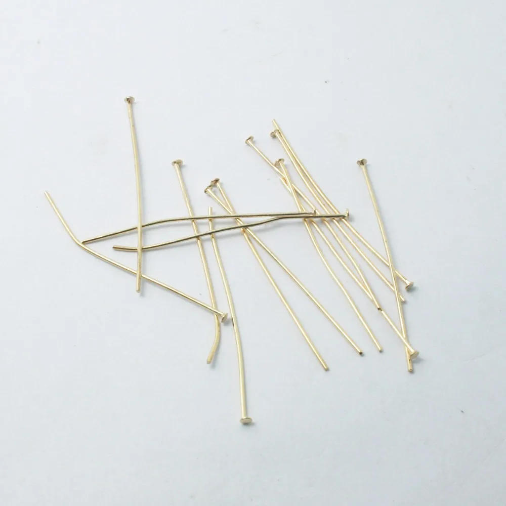 Approx 170pcs/lot Jewelry Pin Findings Rose Gold Plated 45mm Head Pin