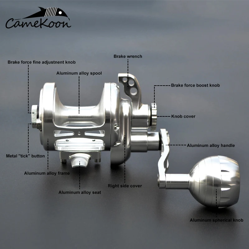 CAMEKOON TR500 Salzwasser Jigging Angelrollen 500m/0,30mm