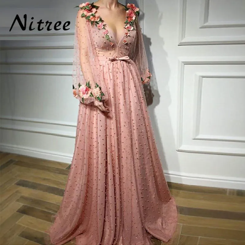 

Aibye V Neck Formal Evening Dresses Dubai Turkish Arabic Prom Party Dress For Weddings Moroccan Kaftan Abendkleider Gowns 2018