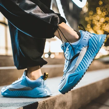 

Fashion Spring Men Shoes Lac-up Men Casual Shoes Lightweight Comfortable Breathable Walking Sneakers