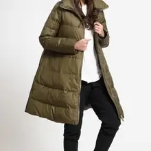 Размер S-10XL, толстое пуховое пальто А-силуэта, женская зимняя куртка, свободный стиль, пуховик, зимнее пуховое пальто с высоким воротником