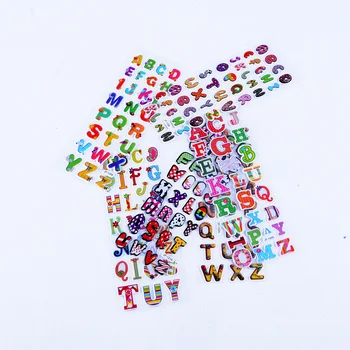 

10 Sheets 7*17cm Alphabet Letter Bubble Sticker Cute 3d Cartoon Child Stickers for Children
