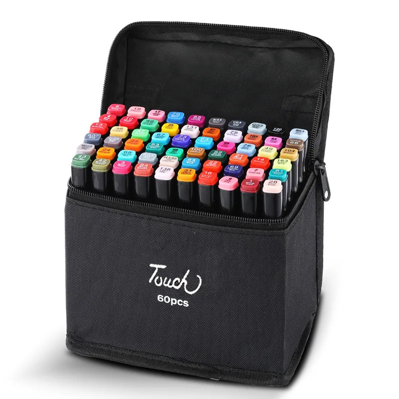 

30 40 60 80 168 Color Art Markers drawing pen Set fine broad Dual Headed Sketch Alcohol ink Manga draw scribble school 1MS02