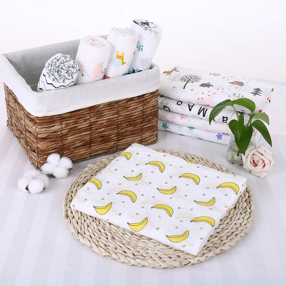 Beli Puseky Bayi Selimut Bayi Muslin Swaddle Selimut Kualitas Lebih Baik dari Aden Anais Bayi Mandi Handuk Katun Selimut Bayi Wrap