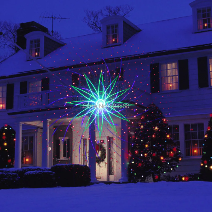 Eshini открытый WF IP44 RGB лазер 24 большие узоры проектор праздничный дом вечерние бар Рождественская елка настенный пейзаж для освещения сада N8T88