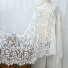 Grande 70cm high-end roupas xale véu vestido de casamento tecido de renda decoração para casa malha cílios guarnição do laço acessórios