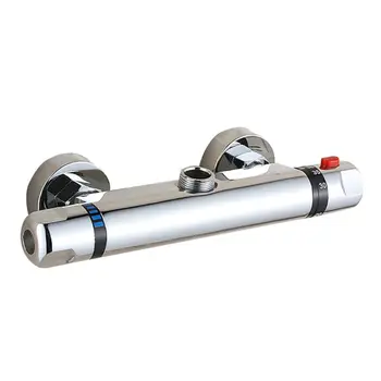 

New High Quality Chrome Modern Thermostatic Bar Shower Mixer Valve Anti Scald Tap Shower Faucet