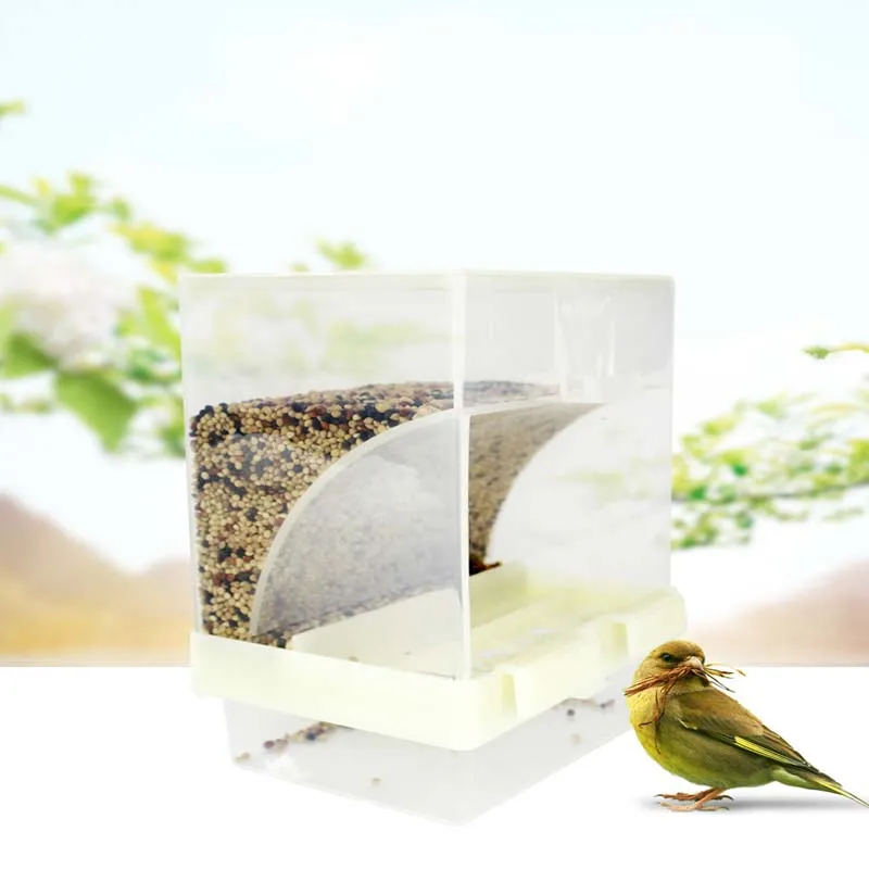 

Bird Feeder Hangable Parrot Automatic Feeding Splash Proof Pigeon Feeder Automatic Acrylic Food Container Pet Bird Supplies