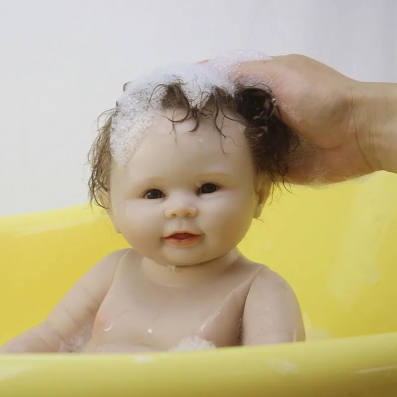 Vinyl Silicone Lifelike Real Baby Doll Boy Realistic Reborn Newborn Yellow 