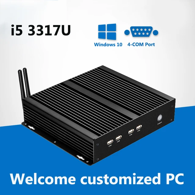 Cheap Fanless Mini PC 4*COM Intel Core i5 3317U 1.70GHz Mini Computer Windows Ubuntu Industrial PC Desktop 4*RS232 8*USB HDMI VGA Cheap Fanless Mini PC 4*COM Intel Core i5 3317U 1.70GHz Mini Computer Windows Ubuntu Industrial PC Desktop 4*RS232 8*USB HDMI VGA