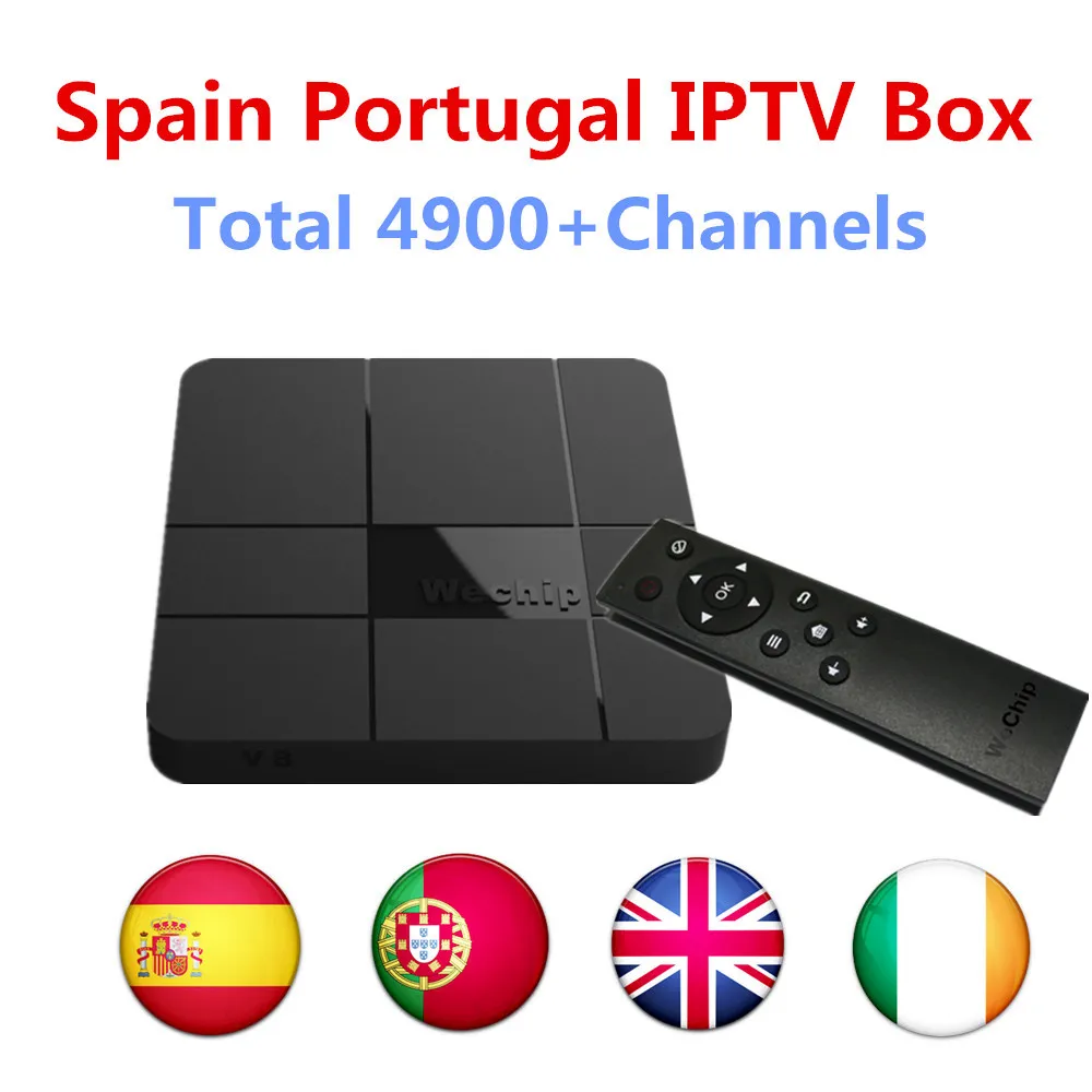 

Best Wechip V8 IPTV Android 7.1 TV BOX 1G/8G Amlogic S905W Arabic French Spain German UK 4700+Channels Smart set top tv box