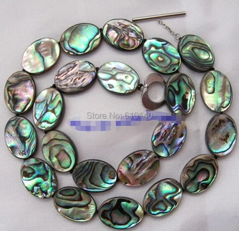 

wang26++WW++stunning big 18mm baroque green south sea shell pearl necklace