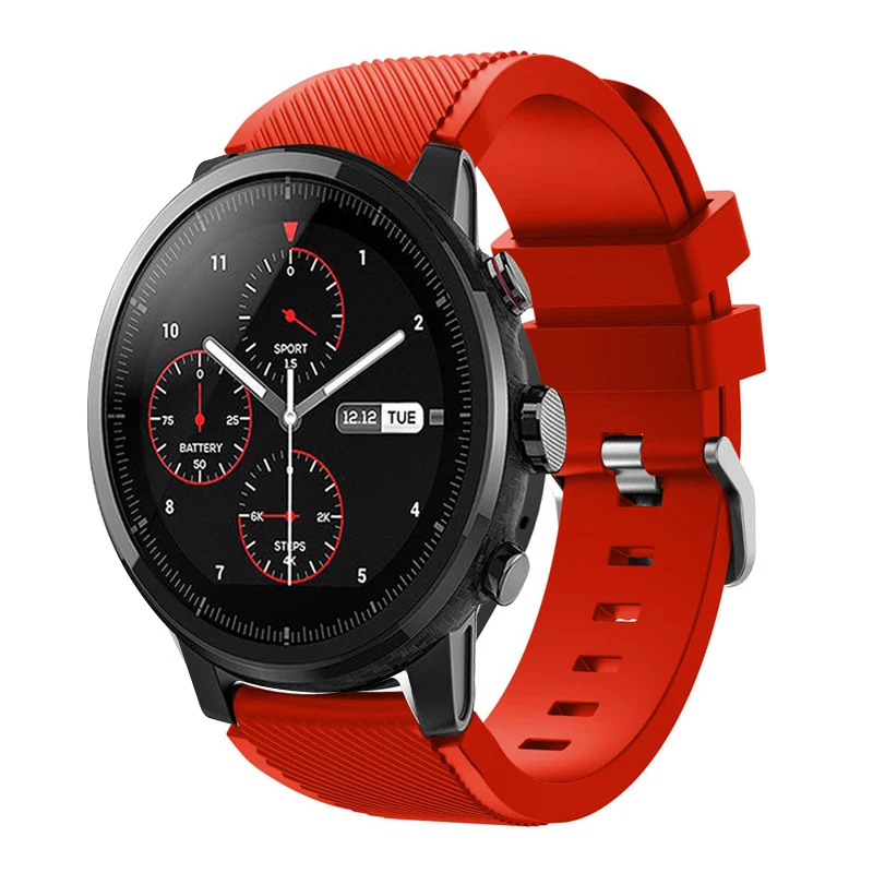22 мм спортивные часы из мягкого силикагеля ремешок для Huami Amazfit Stratos Pace 2/2S 3 3S смарт