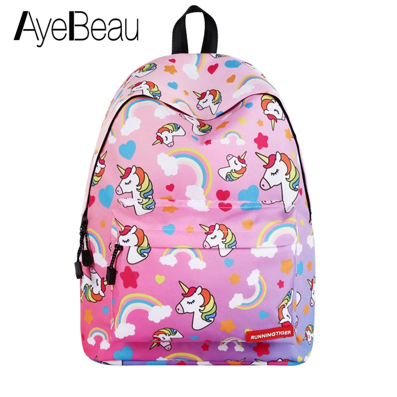 Scool Book Portfolio Child Children Unicorn School Bag Backpack Schoolbag Kid For Girl Teenager Meninas Baby Kindergarten Infant