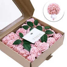 50 шт., 1 коробка, высокое качество, консервированные цветы, цветок бесмерной розы, подарок на день матери, вечная жизнь, цветок, материал, подарочная коробка