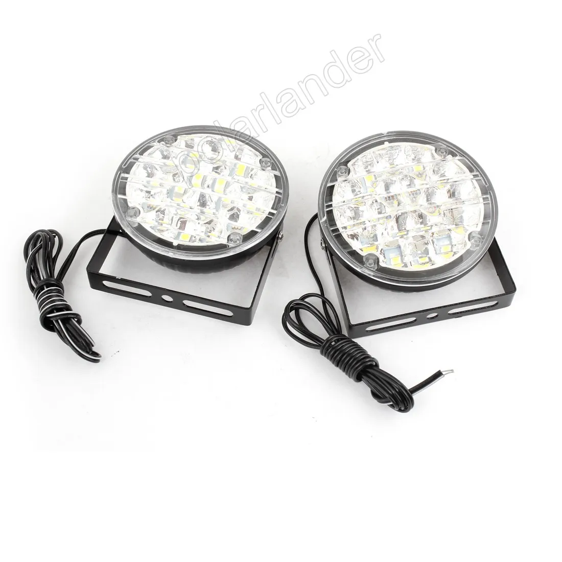 

factory price Fog lamp white high power light universal Car Driving Running light One pair 12V 18LED Round