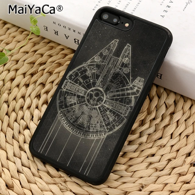 

MaiYaCa Star Wars Hans Solo Millenium Falcon new Phone Case Cover for iPhone 5 5s 6 6s 7 8 X XS max galaxy S6 S7 edge S8 S9 Plus