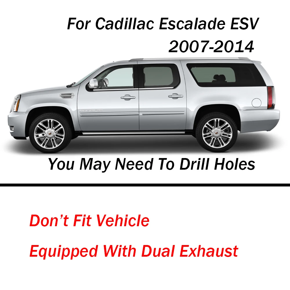 Автомобильные Брызговики для Cadillac Escalade ESV W/O двойные выхлопы 2007 2014 брызговики 2008
