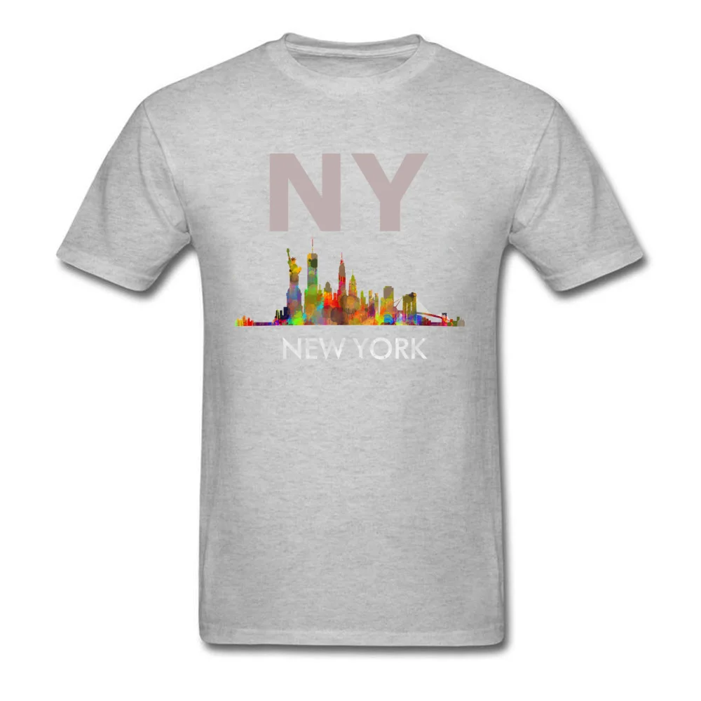 New York City Skyline v05 Cityscape Watercolor_grey