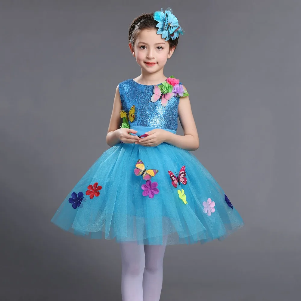

Children Dance Tutu Applique White Blue Pink Mini Wedding Kids Dresses for Girls 2019 Flower Summer Girls Short Pageant Dress